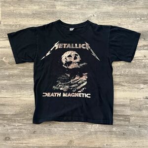 Vintage 2008 Metallica Death Magnetic World Tour Band T-Shirt Size Medium